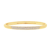 0.56ct 14k Yellow Gold Diamond Pave Bangle